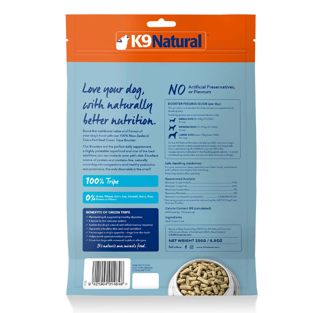 K9 Natural Dog Freeze Dried Beef Tripe (3 bags x 250g) - Image 3
