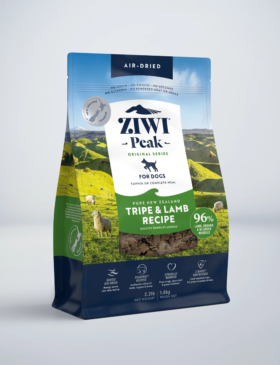 ZiwiPeak Dog Air-Dried Tripe & Lamb Food (2.5kg, 1kg)