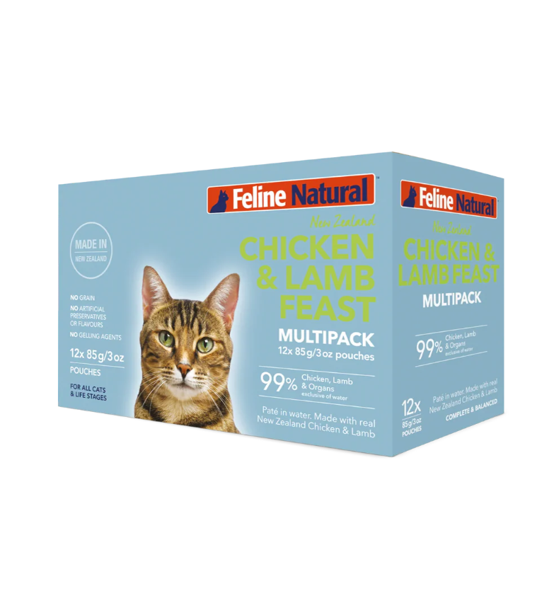 Feline Natural - Chicken & Lamb Feast Pouch Cat Food (12pcs/85g) - Image 3