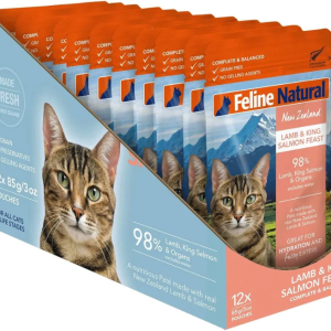 Feline Natural - Lamb & Salmon Feast Pouch Cat Food (12pcs/85g)