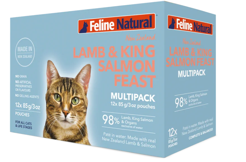 Feline Natural - Lamb & Salmon Feast Pouch Cat Food (12pcs/85g) - Image 3