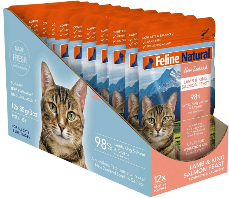 Feline Natural - Lamb & Salmon Feast Pouch Cat Food (12pcs/85g)